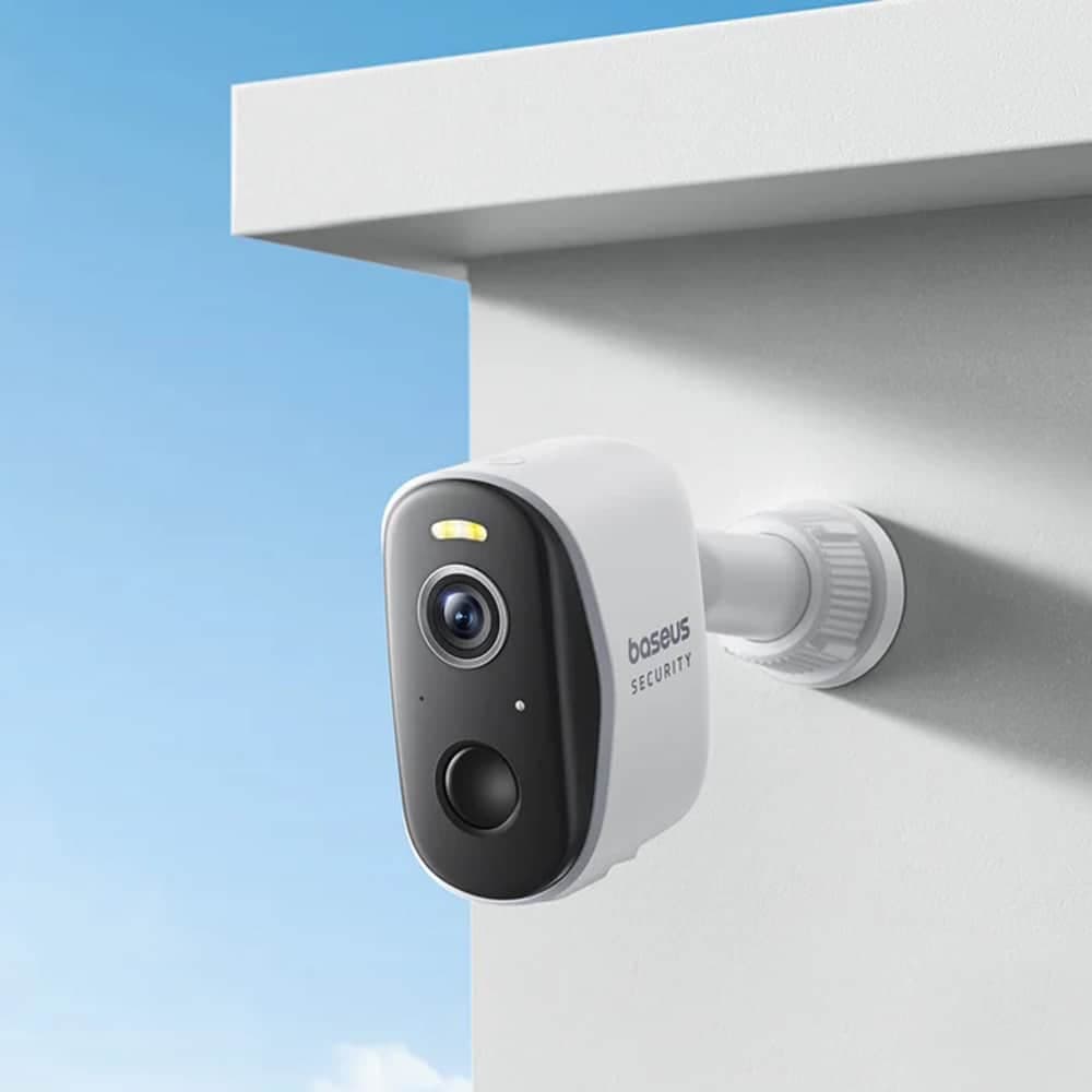Baseus - Outdoor Camera Security N1 (s0tw002131) - 2k, 16gb, 2x Camera Kit, Two-Way Talk, Night Vision, Ip67, 7800mah - White 7