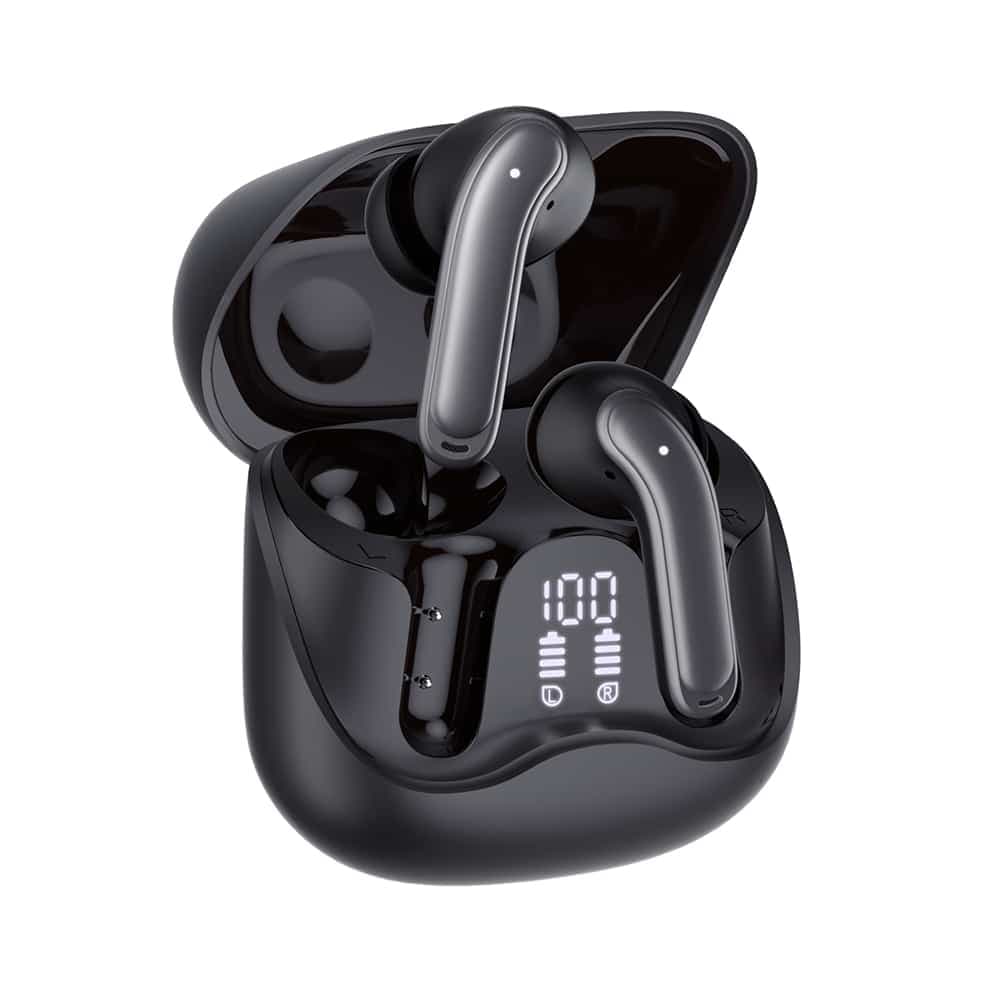 Techsuit - Premium Wireless Earbuds Echofit pro (cw5) - Bluetooth V5.4, Anc, Enc, 400mah, Multi-Connect, Fast Charging, 6 Mic - Black 5