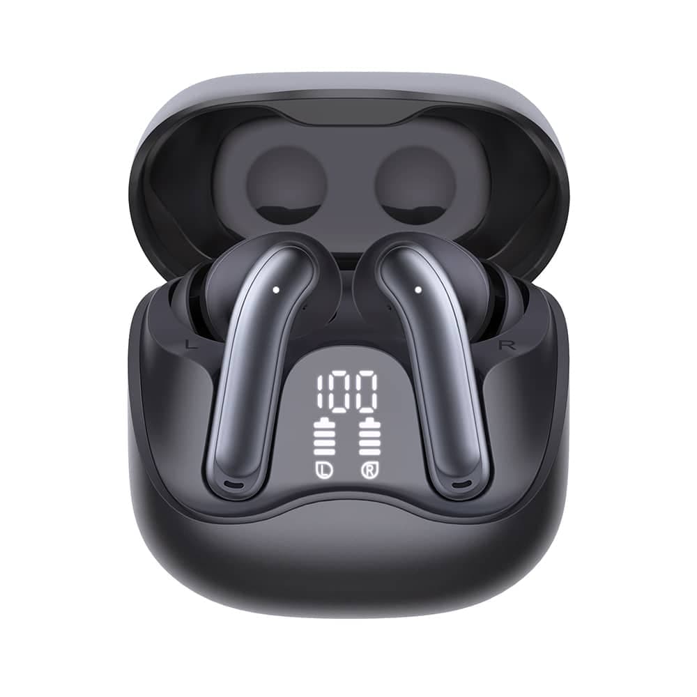 Techsuit - Premium Wireless Earbuds Echofit pro (cw5) - Bluetooth V5.4, Anc, Enc, 400mah, Multi-Connect, Fast Charging, 6 Mic - Black 7