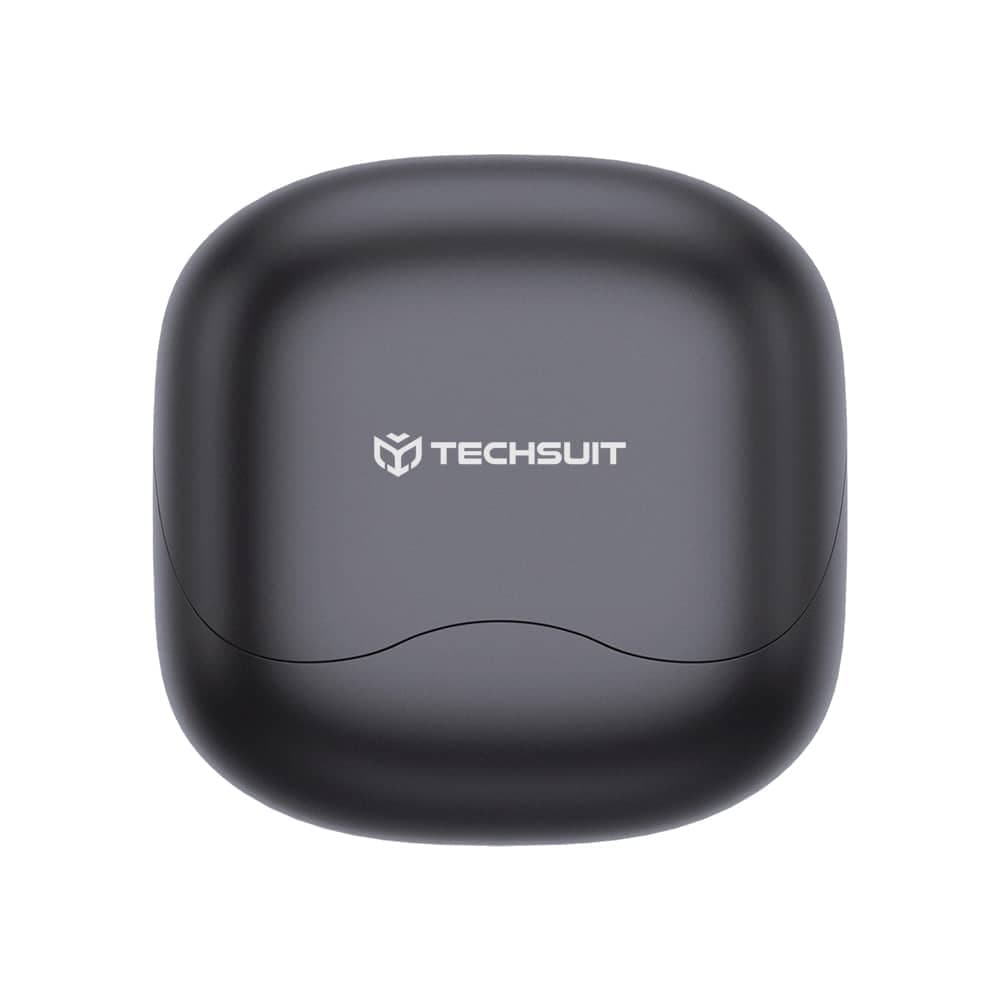 Techsuit - Premium Wireless Earbuds Echofit pro (cw5) - Bluetooth V5.4, Anc, Enc, 400mah, Multi-Connect, Fast Charging, 6 Mic - Black 2
