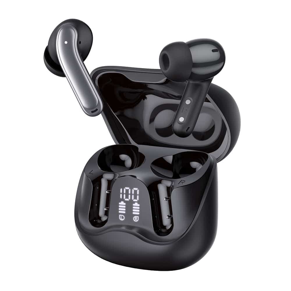 Techsuit - Premium Wireless Earbuds Echofit pro (cw5) - Bluetooth V5.4, Anc, Enc, 400mah, Multi-Connect, Fast Charging, 6 Mic - Black 3