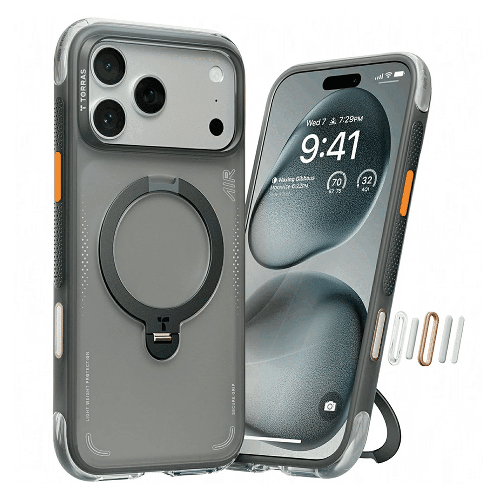 Torras - Ostand Spin Air Series - Iphone 17 Pro Max - Shadow Black