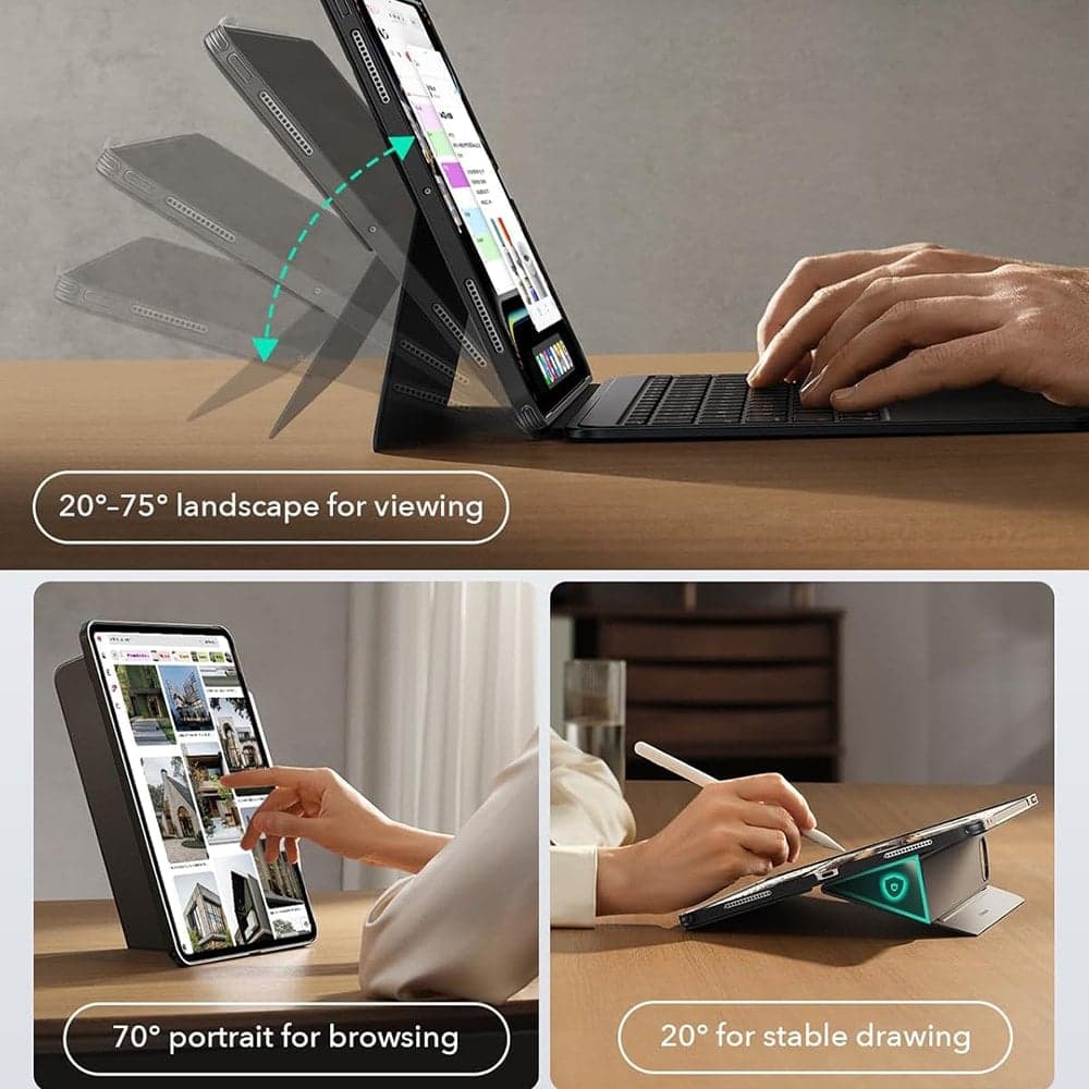 ESR Shift Keyboard Case - θήκη για Apple iPad Air (2020) / (2022) 11 (2024) (2025) - Γκρι 2