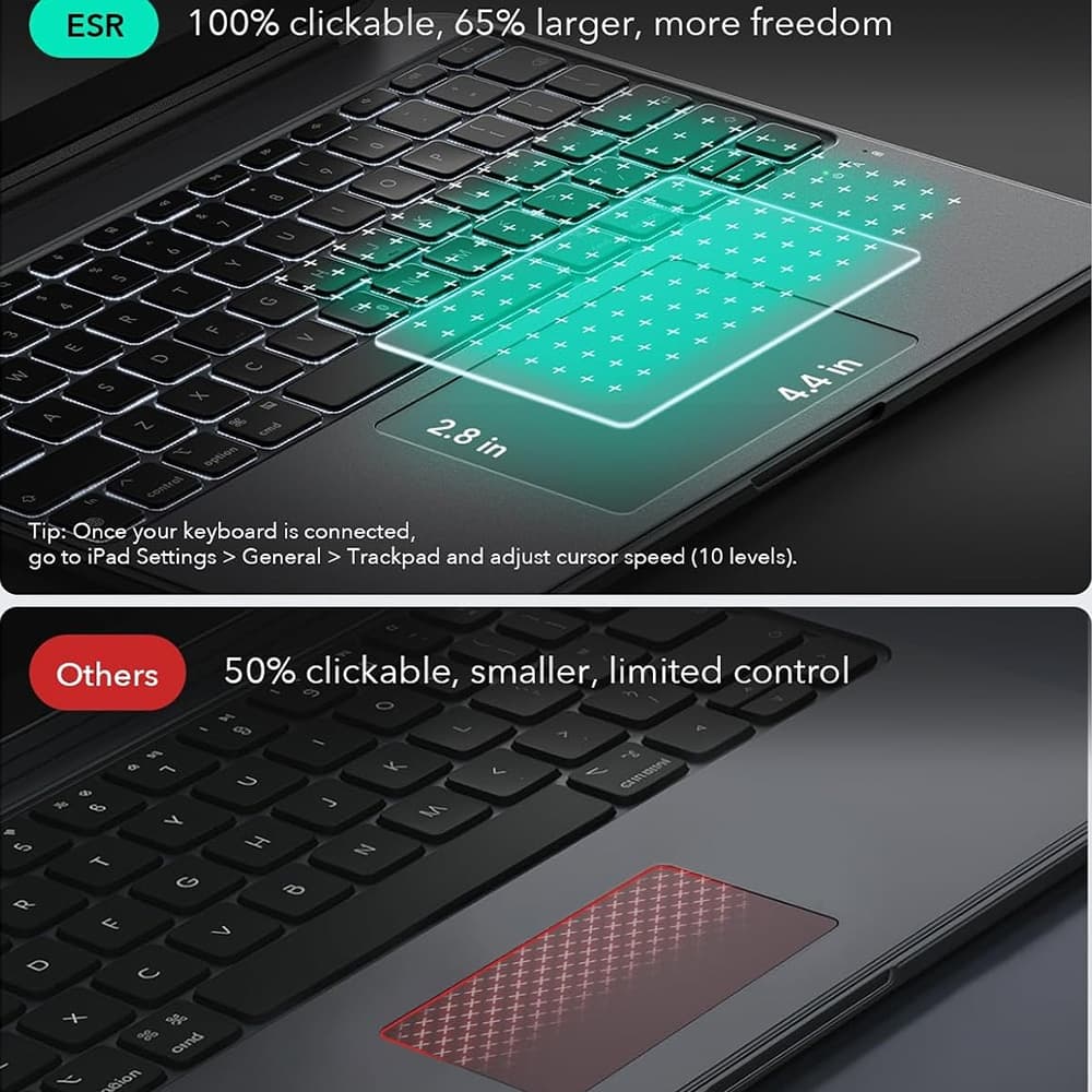 ESR - Shift Keyboard Case - iPad Pro 11 (2024) / iPad Pro 11 (2025) - Dark Gray 6