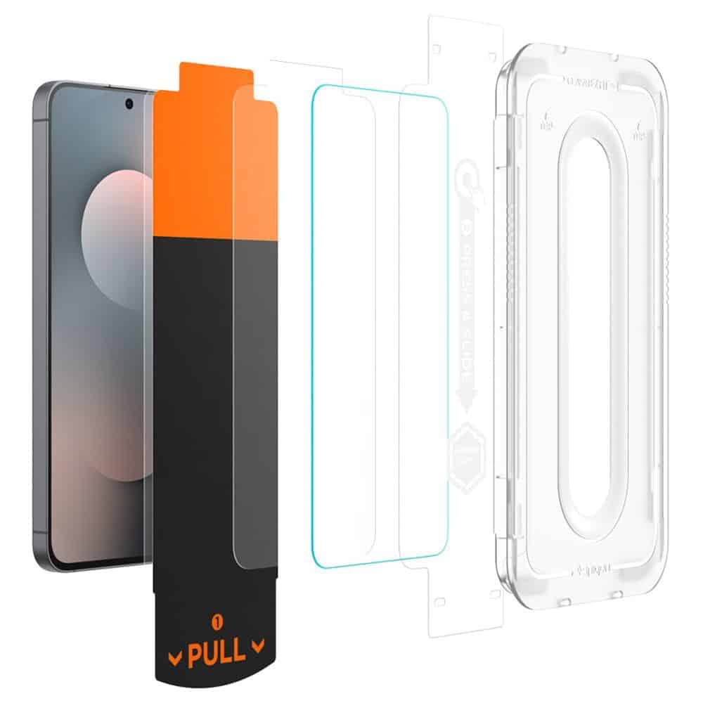 Spigen - Glas.tr Ez-Fit Pro Hd (2 Pack) - Samsung Galaxy S25 Fe - Clear 3