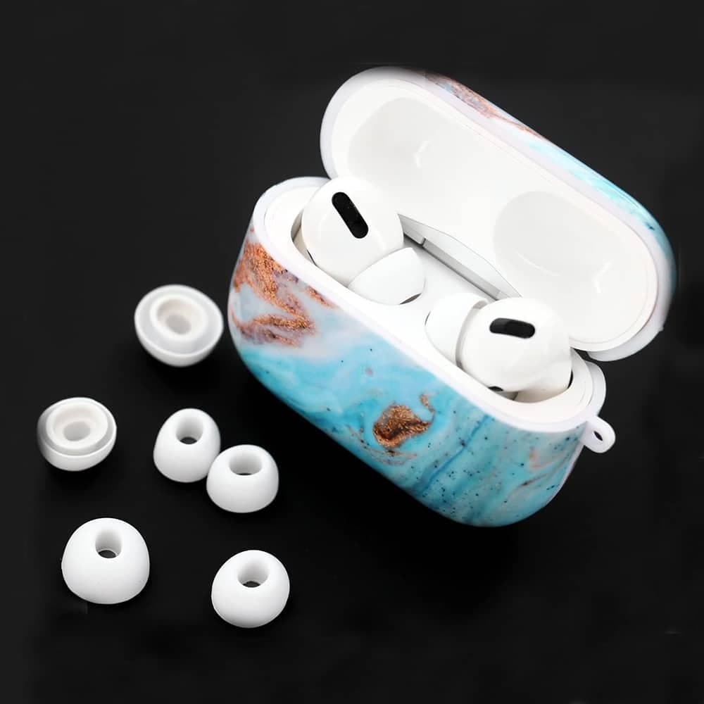Techsuit - (3 Pack) Replacement Ear Tips Airvibe (et2) - For Apple Airpods Pro 3, Premium Silicone Xs, S, L Sizes - White 5