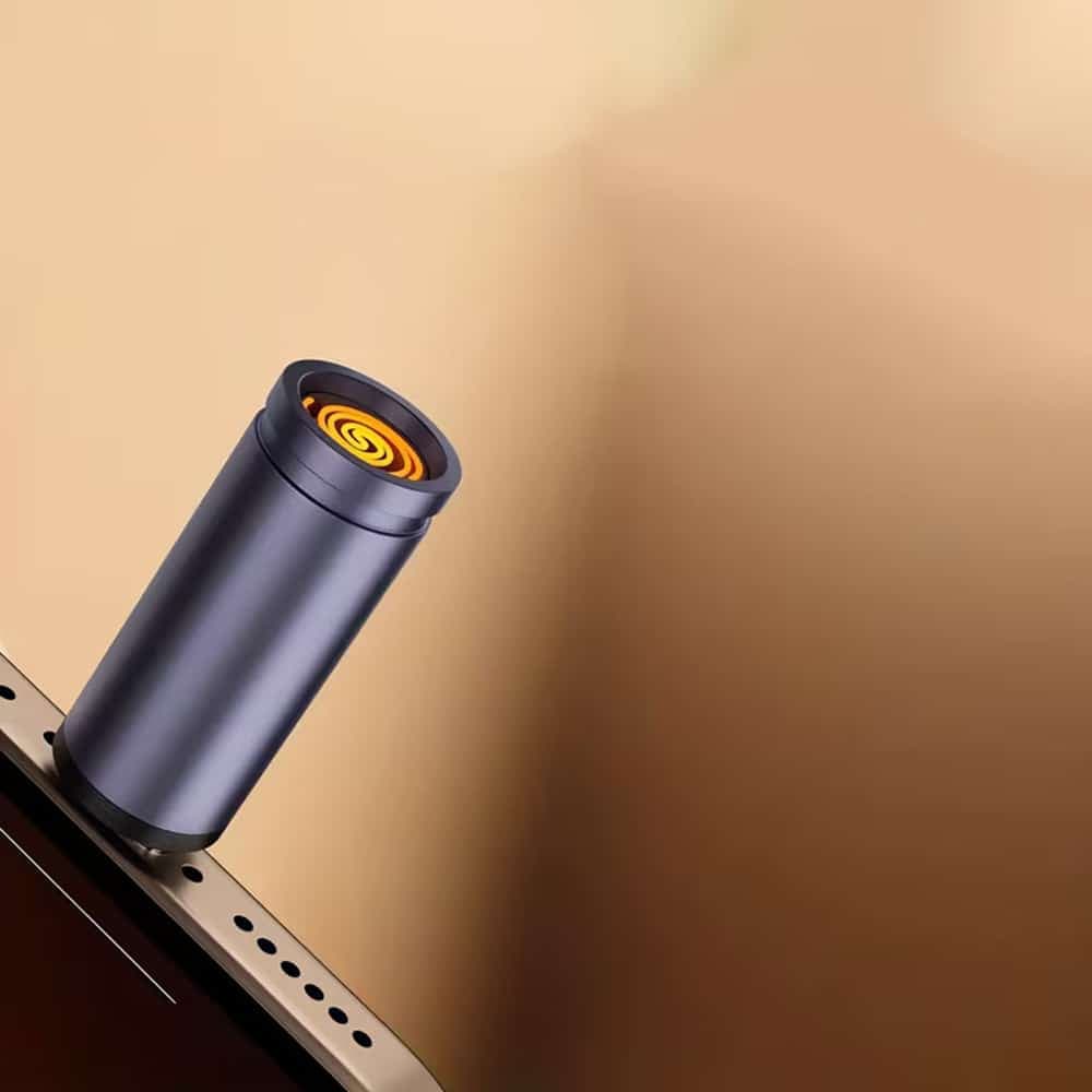 Μίνι Αναπτήρας USB-C Αντιάνεμος - Αλουμίνιο, 6W, Φορητός - Techsuit Smokex - Γκρι 3