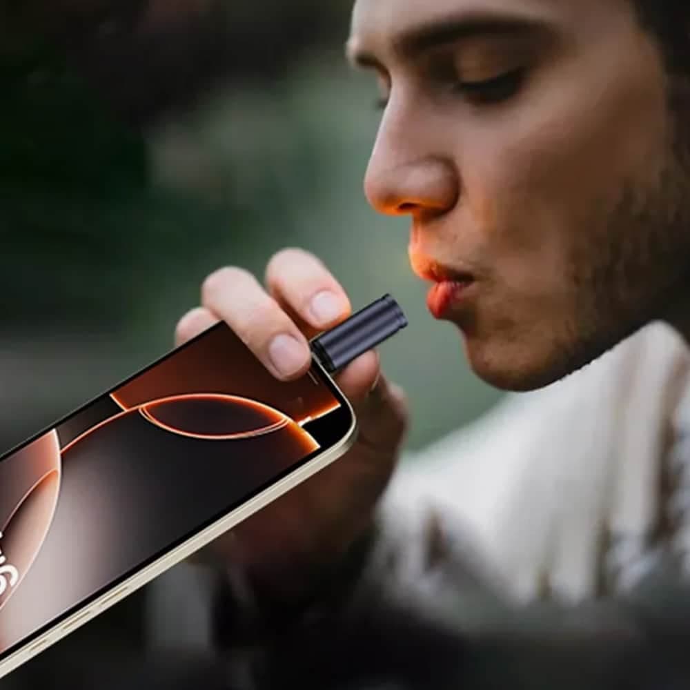 Μίνι Αναπτήρας USB-C Αντιάνεμος - Αλουμίνιο, 6W, Φορητός - Techsuit Smokex - Γκρι 5