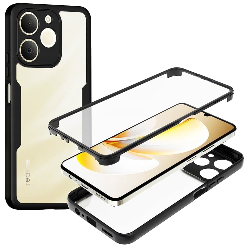 Techsuit ColorVerse 360 Series - θήκη για Realme Note 70T - Μαύρο