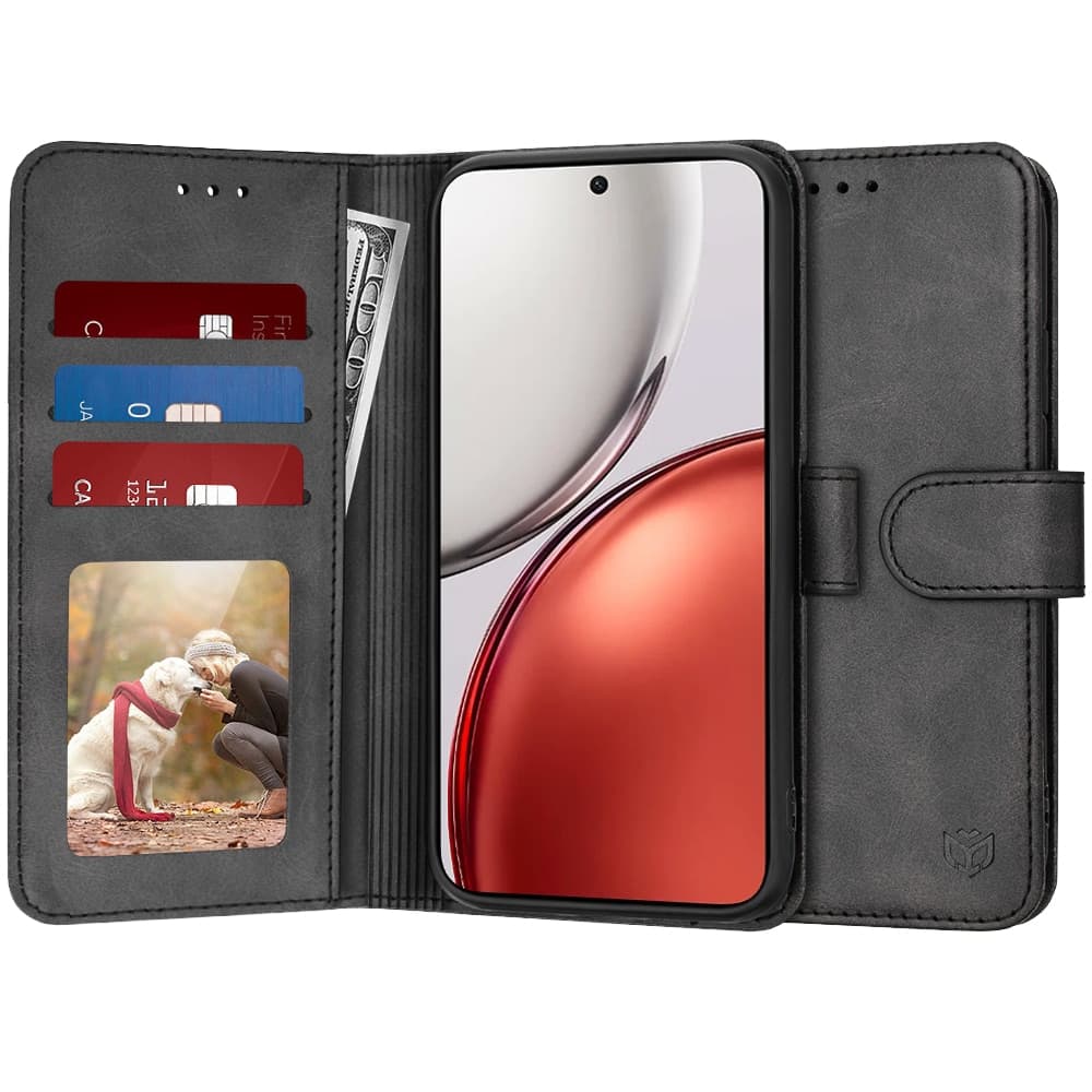 Techsuit Diary Book - θήκη για Honor Magic8 Lite - Μαύρο