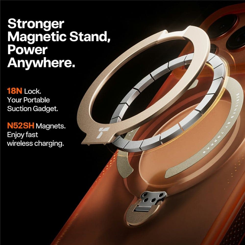 Torras - Ostand Spin Air Series - Iphone 17 Pro - Horizon Orange 6