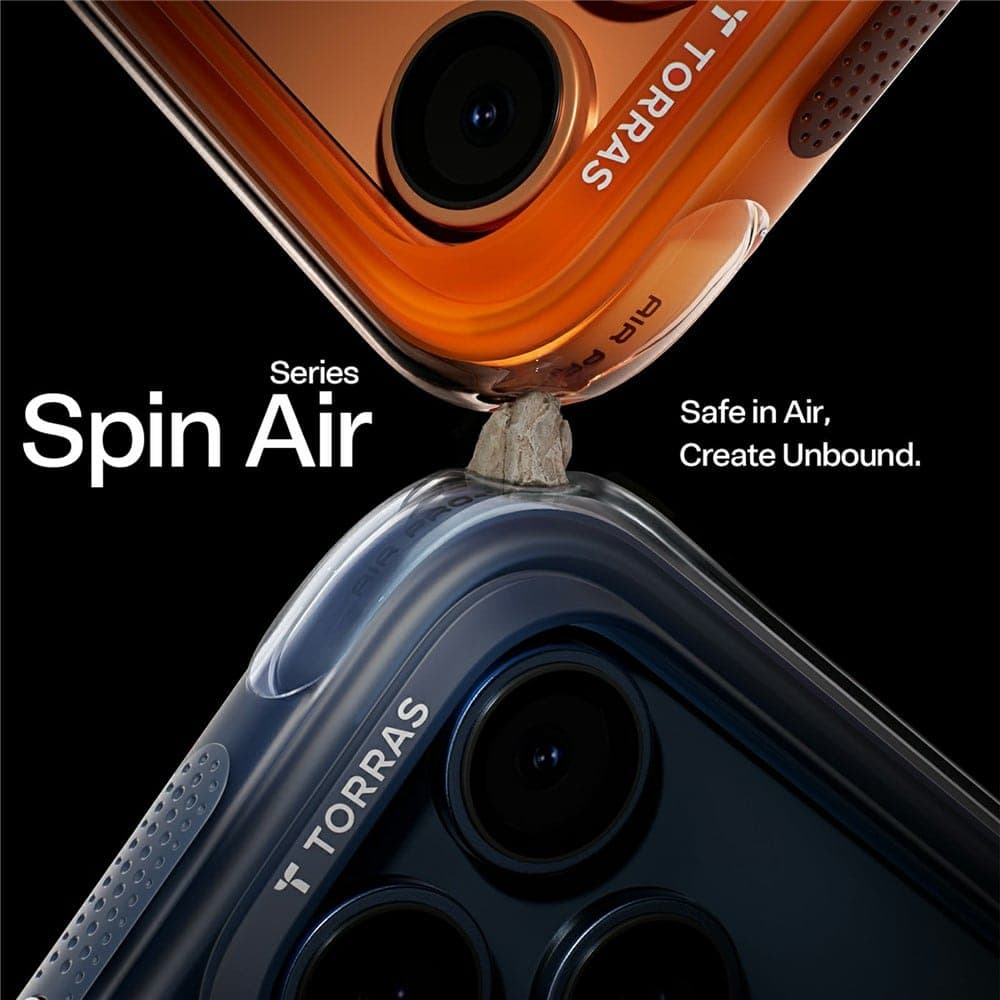 Torras - Ostand Spin Air Series - Iphone 17 Pro - Horizon Orange 5