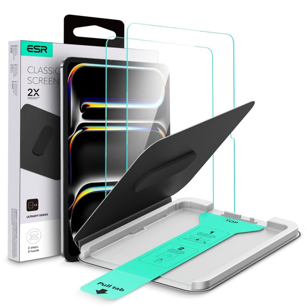 Σκληρυμένο γυαλί ESR Ultrafit Tempered Glass 2-Pack iPad Pro 11” 5 / 6 / 2024-2025 Clear 3