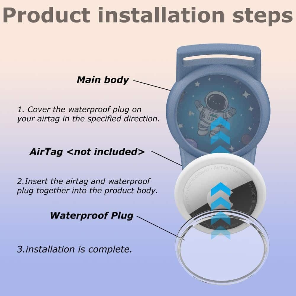 Tech-Protect Nylon For Kids Apple Airtag 1 / 2 Astronaut 4