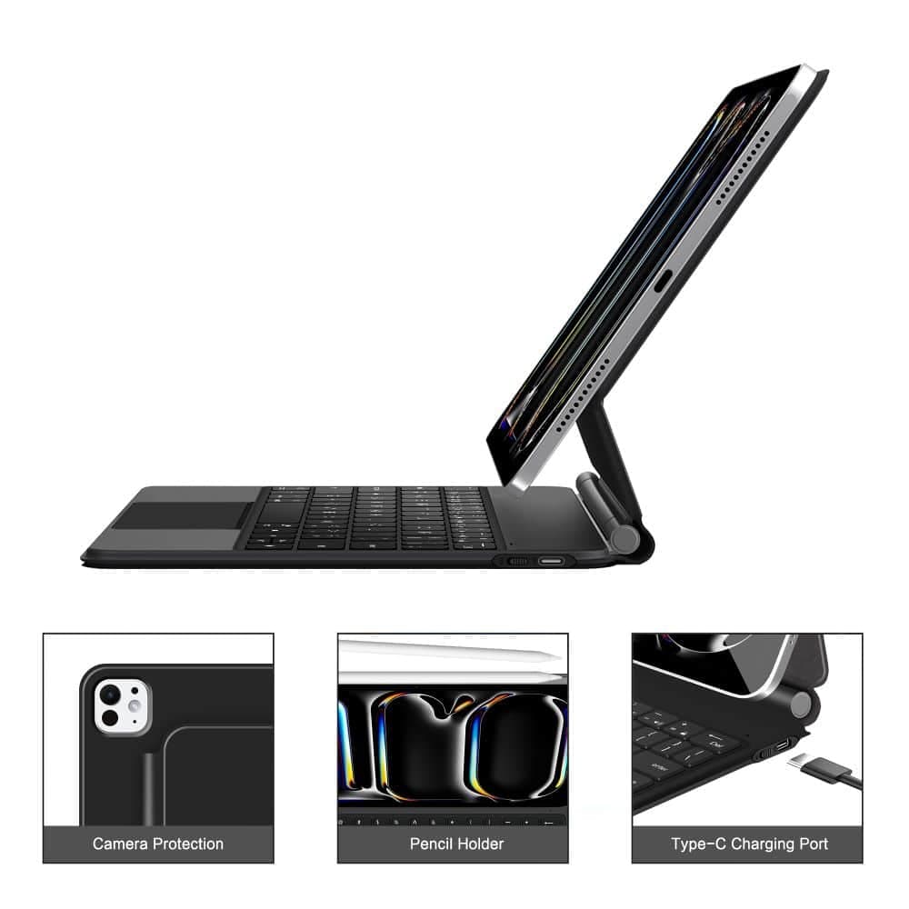 Tech-Protect Smartcase Magnetic + Keyboard iPad Pro 11” 5 / 6 2024-2025 Black 7