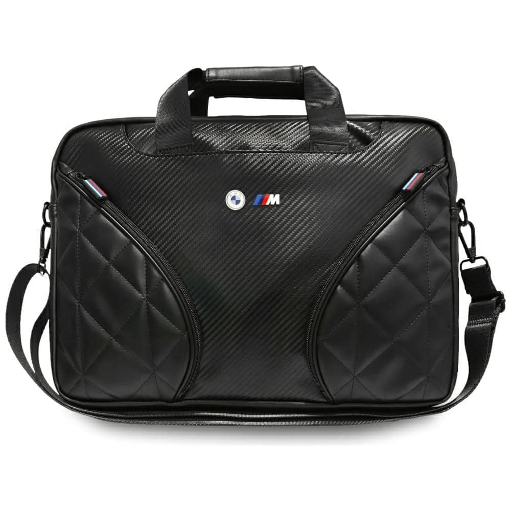 Bag Bmw Carbon Pockets & Metal Logo 16" Black