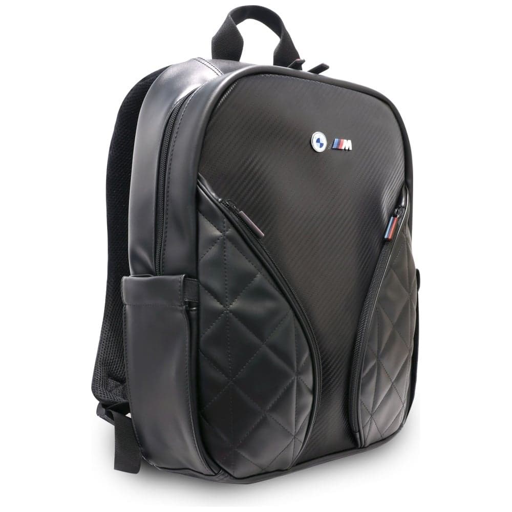 Backpack Bmw Carbon Pockets & Metal Logo 16" Black 3
