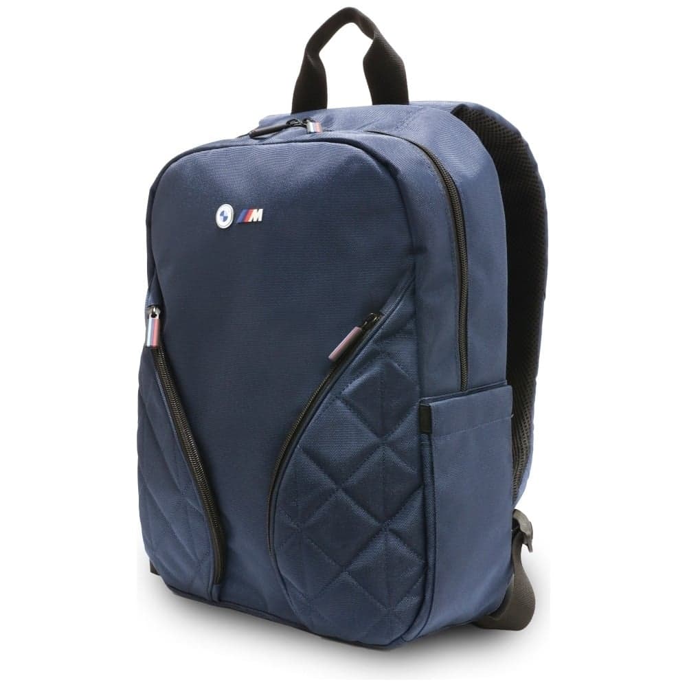 Backpack Bmw Nylon Pockets & Metal Logo 16" Navy 2
