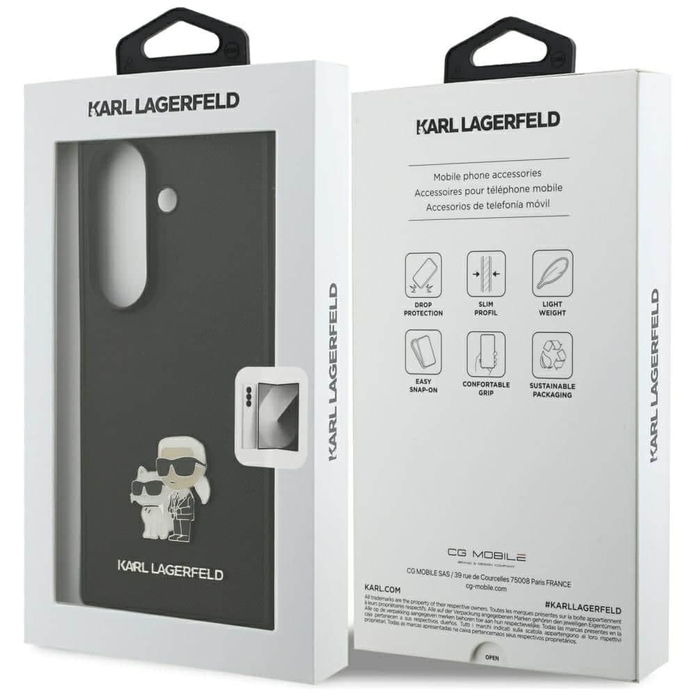 Karl Lagerfeld Saffiano Karl&Choupette Pin - θήκη για Samsung Galaxy Z Fold7 - Μαύρο 8