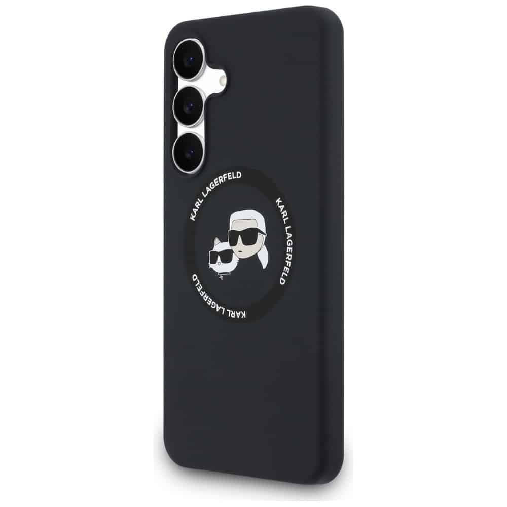 Karl Lagerfeld Silicone Karl&Choupette Heads MagSafe - θήκη για Samsung Galaxy S25 FE - Μαύρο 2