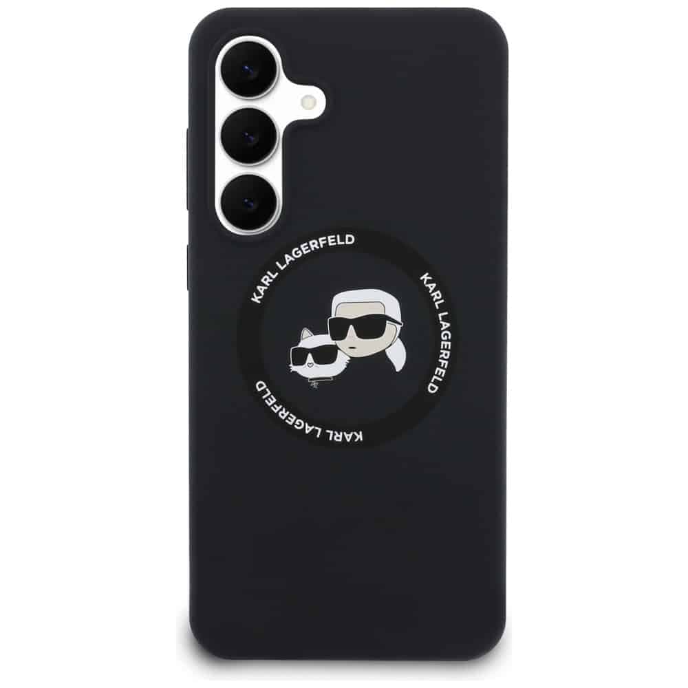Karl Lagerfeld Silicone Karl&Choupette Heads MagSafe - θήκη για Samsung Galaxy S25 FE - Μαύρο 3