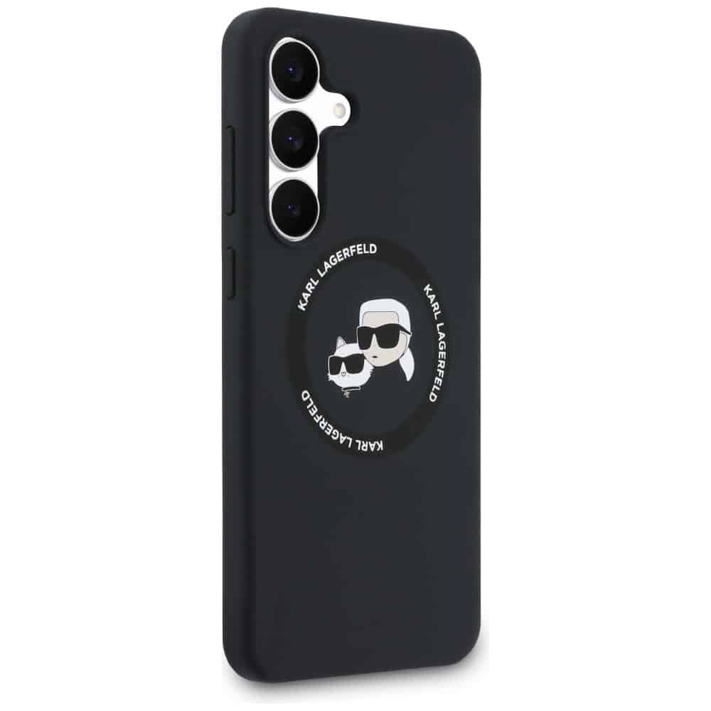 Karl Lagerfeld Silicone Karl&Choupette Heads MagSafe - θήκη για Samsung Galaxy S25 FE - Μαύρο 4