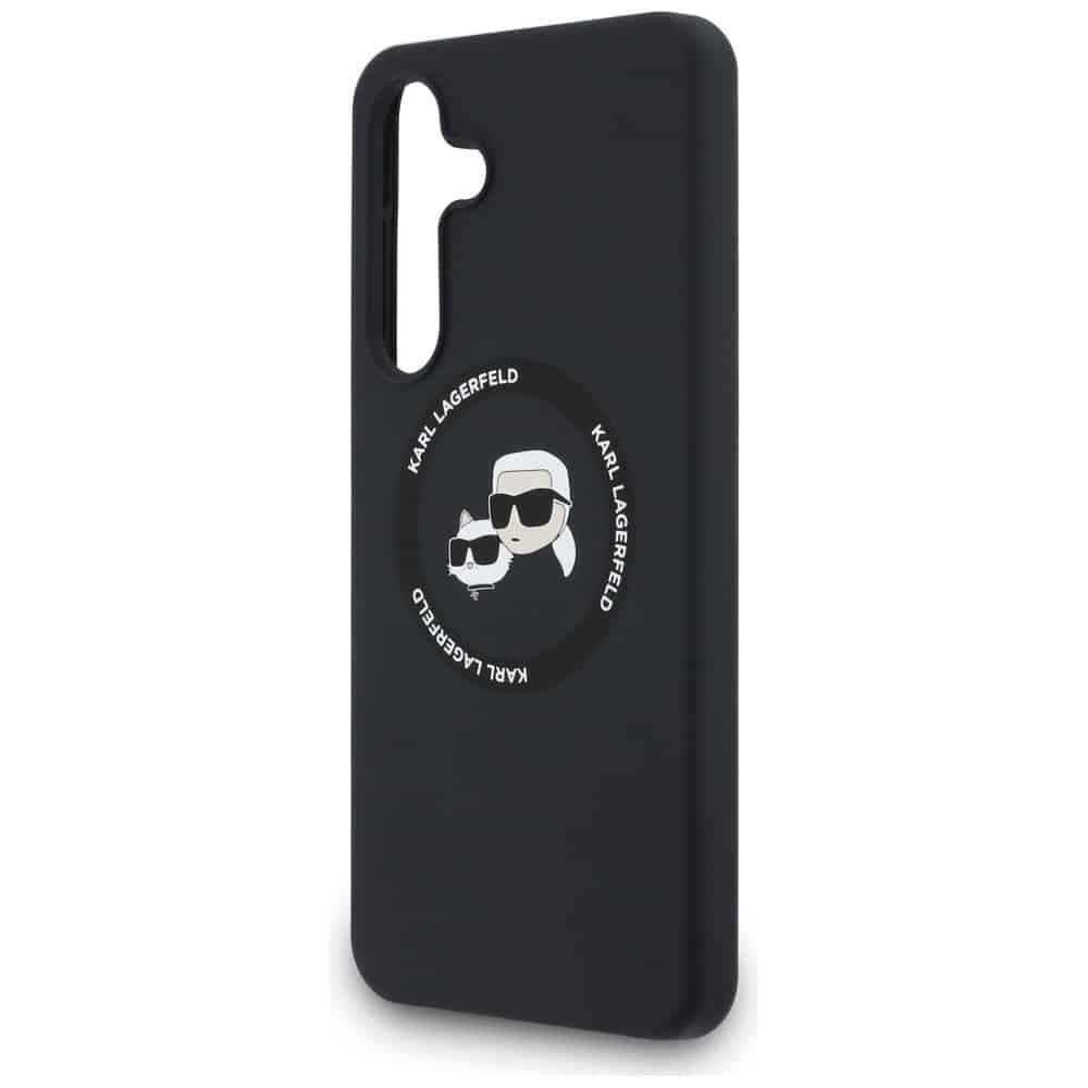 Karl Lagerfeld Silicone Karl&Choupette Heads MagSafe - θήκη για Samsung Galaxy S25 FE - Μαύρο 6
