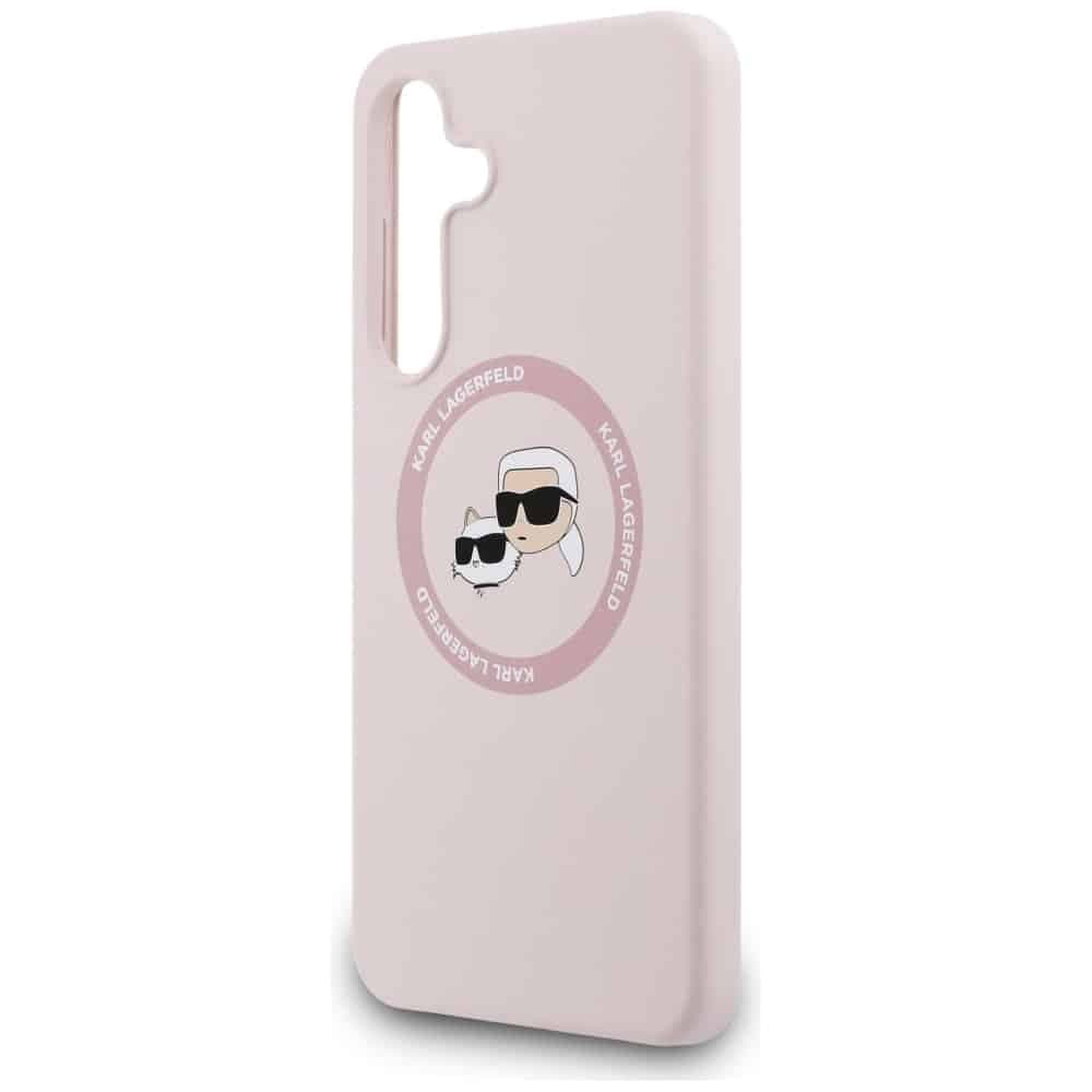 Karl Lagerfeld Silicone Karl&Choupette Heads MagSafe - θήκη για Samsung Galaxy S25 FE - Ροζ 6