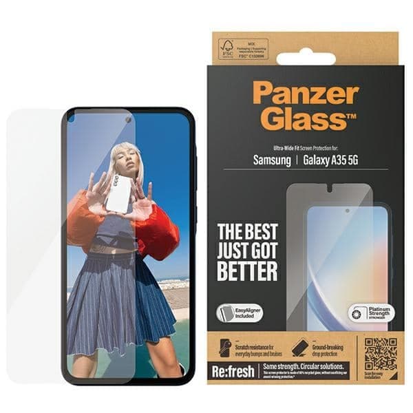 Panzerglass Ultra-Wide Fit Sam A35 5ga356 Screen Protection Easy Aligner Included 7357