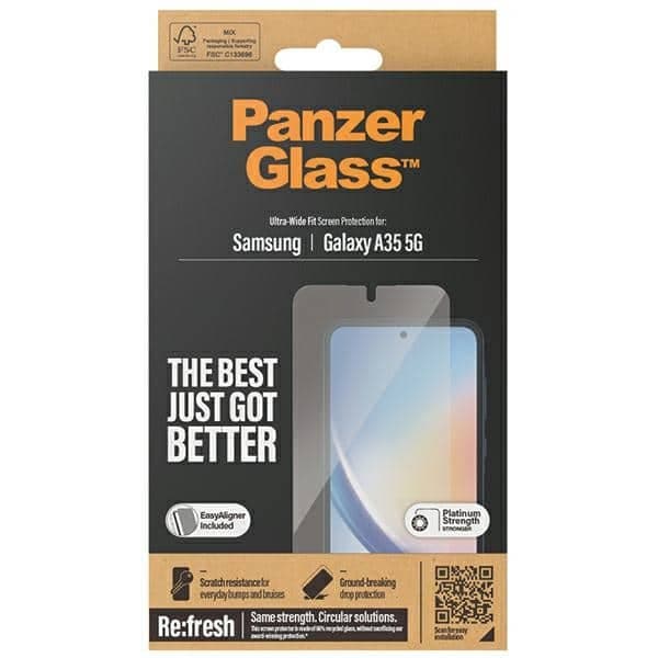 Panzerglass Ultra-Wide Fit Sam A35 5ga356 Screen Protection Easy Aligner Included 7357 4