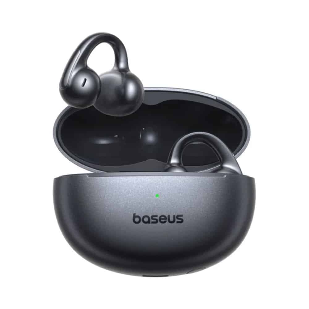 Baseus - Wireless Earbuds Bowie Mc1 Pro (a0102503) - Bluetooth 6.0, Hi-Res, Tws, Multipoint, Open Ear Clip-On - Cosmic Black