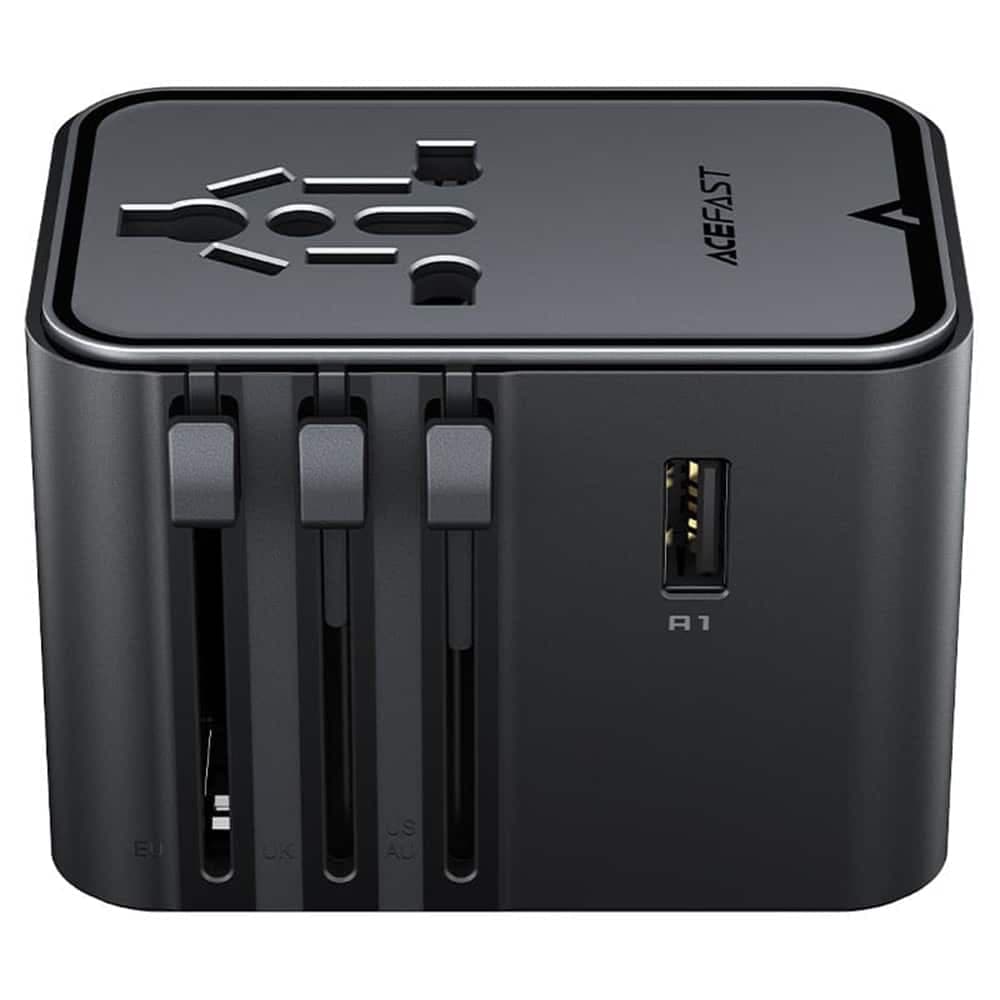 Acefast - Travel Adapter (z8) - 3x Usb-C, 2x Usb, Eu, Uk, Aus, Us, 45w, Gan Technology, Fast Charging - Black 2