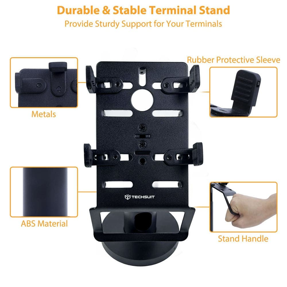 Techsuit - Pos Stand Paynest (pos1) - 270° Horizontal Rotation, Tilt Up To 30°, Hold Steadily, 3m Adhesive - Black 5