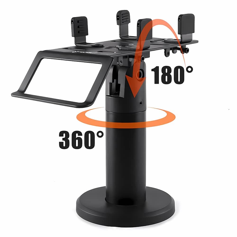Techsuit - Pos Stand Paynest (pos1) - 270° Horizontal Rotation, Tilt Up To 30°, Hold Steadily, 3m Adhesive - Black 2