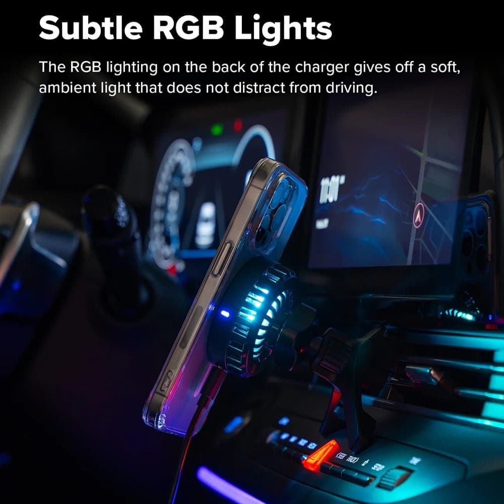 Ringke - Car Holder With Wireless Charging Peltier - Magnetic, Qi2, For Air Vent, 15w - Black 5