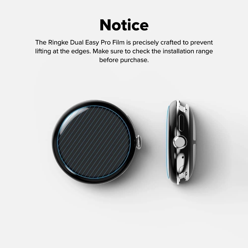 Ringke - Dual Easy Pro Film (2 Pack) - Google Pixel Watch 4 45mm - Clear 5