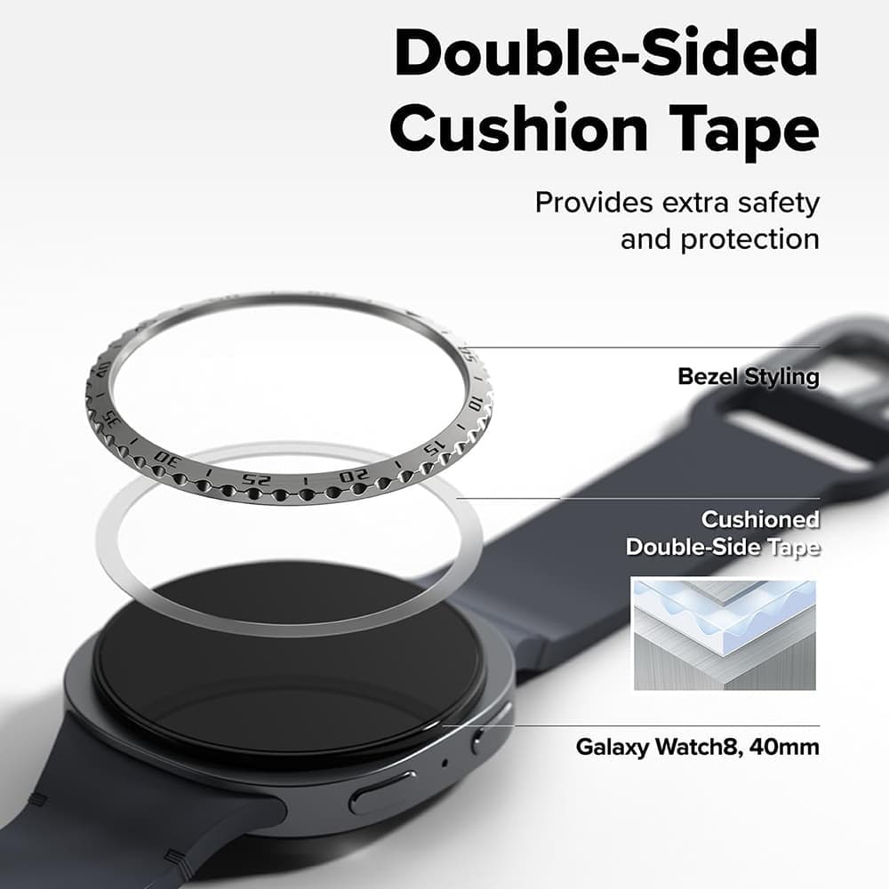 Ringke - Inner Bezel Styling - Samsung Galaxy Watch8 Classic - Black (gw8c-46-In-02) 5