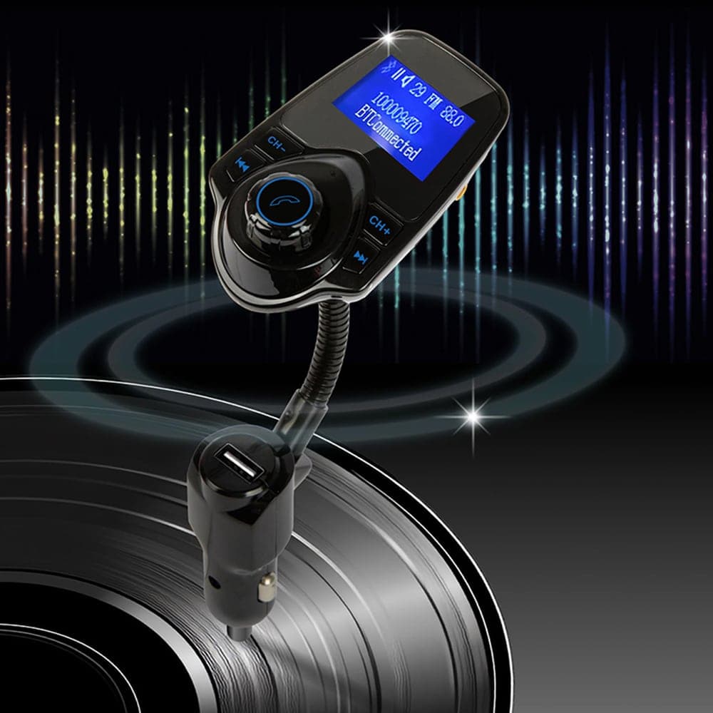 Techsuit - Fm Modulator Jamlink (mfm4) - Bluetooth, Jack 3.5mm, Tf Card, 10–24v - Black 5