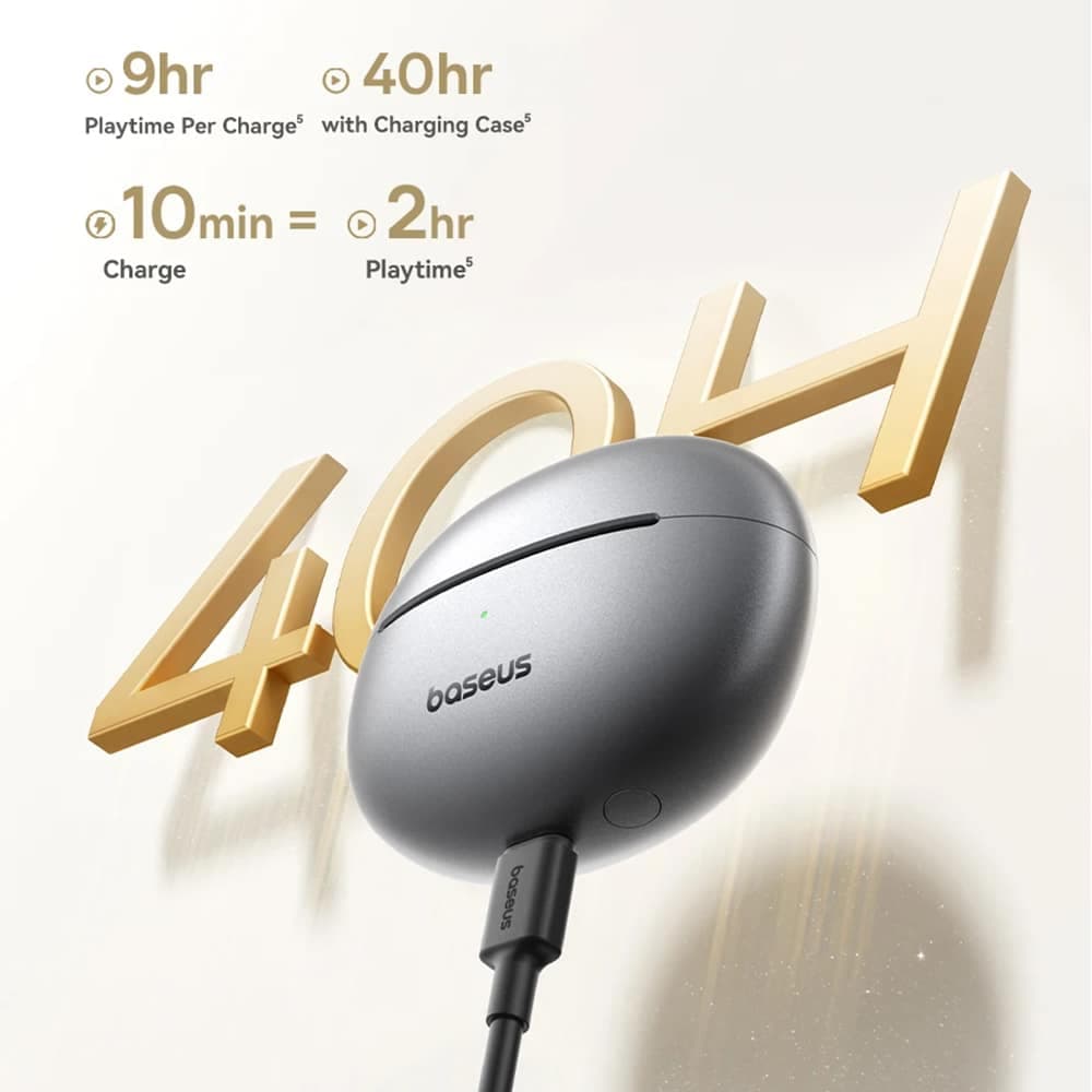 Baseus - Wireless Earbuds Bowie Mc1 Pro (a0102503) - Bluetooth 6.0, Hi-Res, Tws, Multipoint, Open Ear Clip-On - Cosmic Black 5