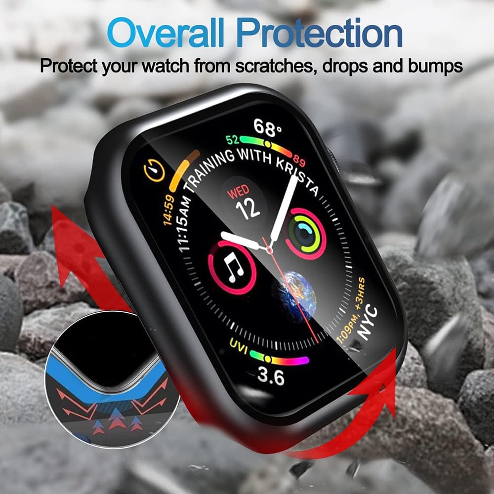 Techsuit - Defense360 Pro + Screen Protector - Apple Watch 7 41mm - Oxford Blue 5