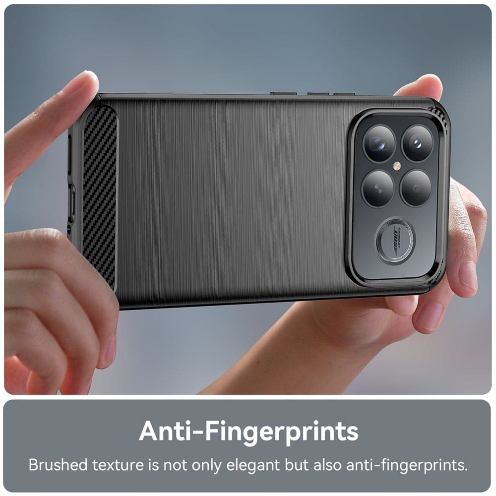 Techsuit Carbon Silicone - θήκη για Xiaomi Poco F8 Ultra - Μαύρο 6