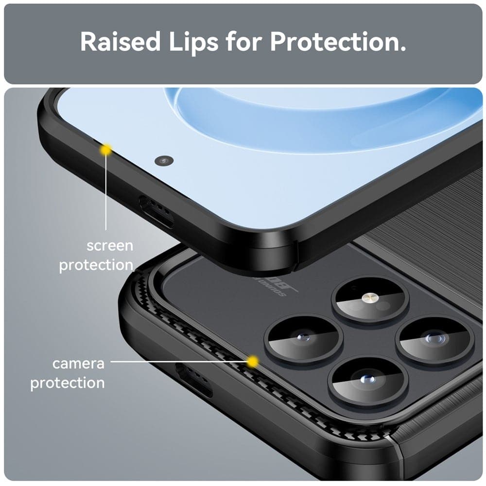 Techsuit Carbon Silicone - θήκη για Xiaomi Poco F8 Pro - Μαύρο 4