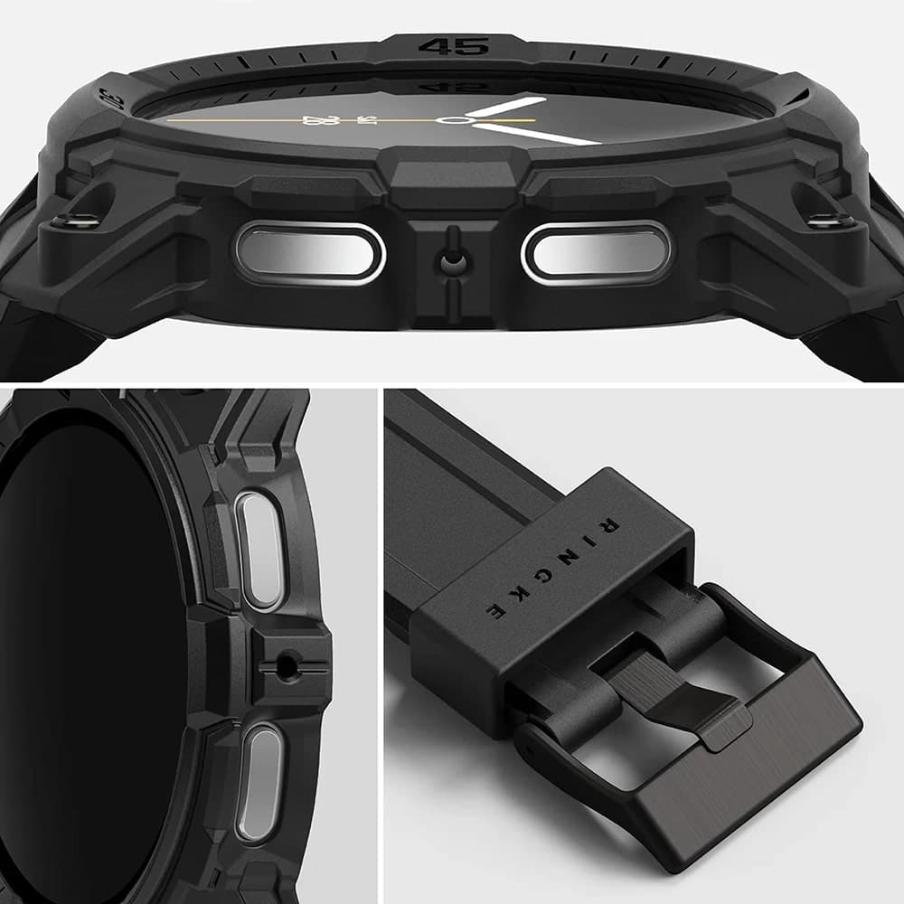 Ringke Rugged Gear - θήκη για Samsung Galaxy Watch8 - Μαύρο 3