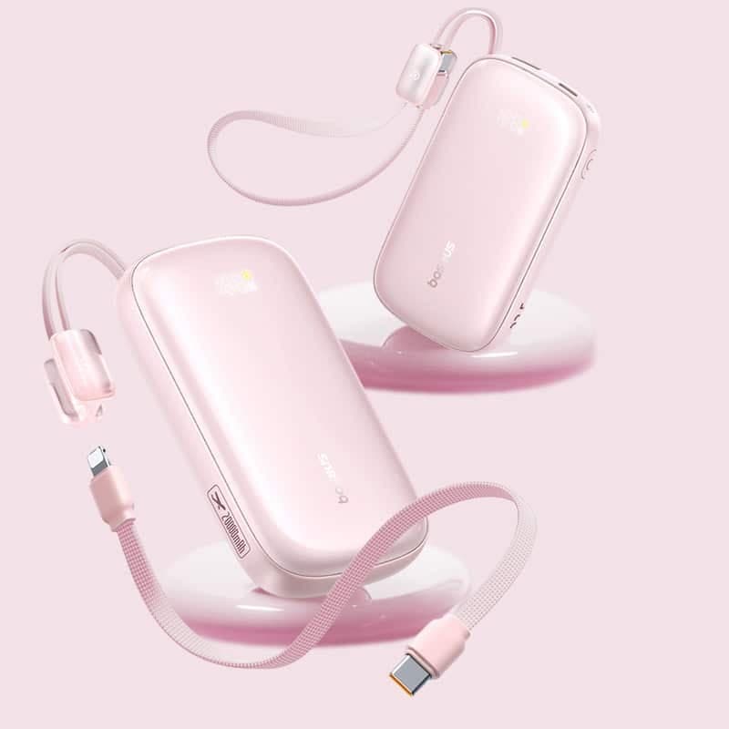 Baseus - Power Bank Enerfill Fc21 Qpow 3 Ultra (e0027q02) - Detachable Cable, 10000mah, 45w, Digital Display - Nebula Pink 5