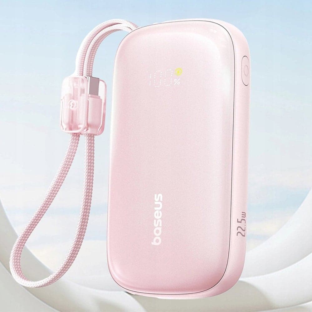Baseus - Power Bank Enerfill Fc21 Qpow 3 Ultra (e0027q02) - Detachable Cable, 10000mah, 45w, Digital Display - Nebula Pink 6