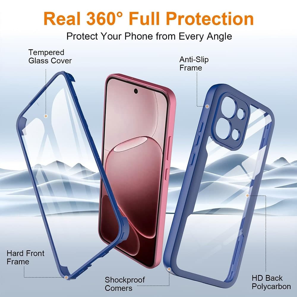 Techsuit ColorVerse 360 Series - θήκη για Oppo A6 Pro / 4G 5G - Διάφανο 2