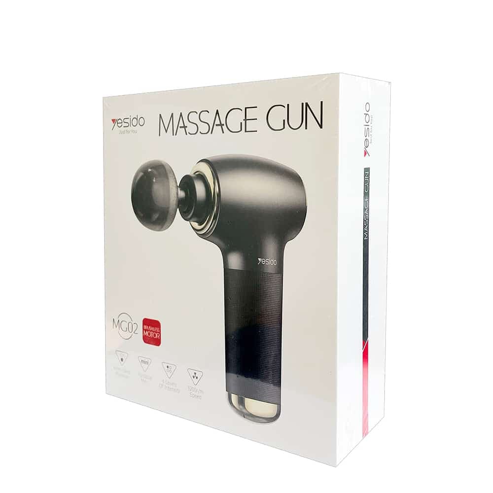 Yesido - Mini Portable Massager Gun (mg02) - Type-C, 4 Speed Level, 3200rpm, 1500mah, 10w - Black 7
