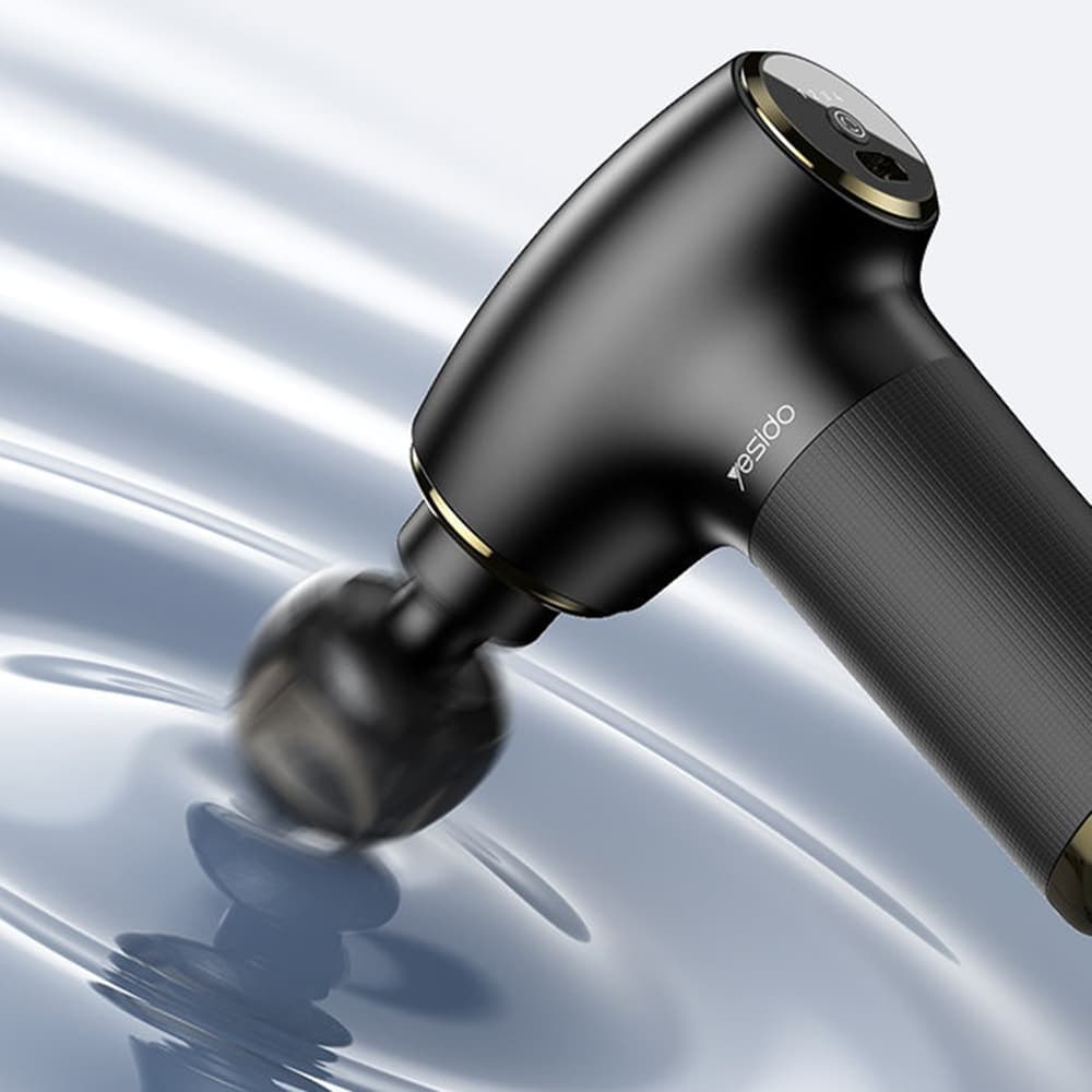 Yesido - Mini Portable Massager Gun (mg02) - Type-C, 4 Speed Level, 3200rpm, 1500mah, 10w - Black 4