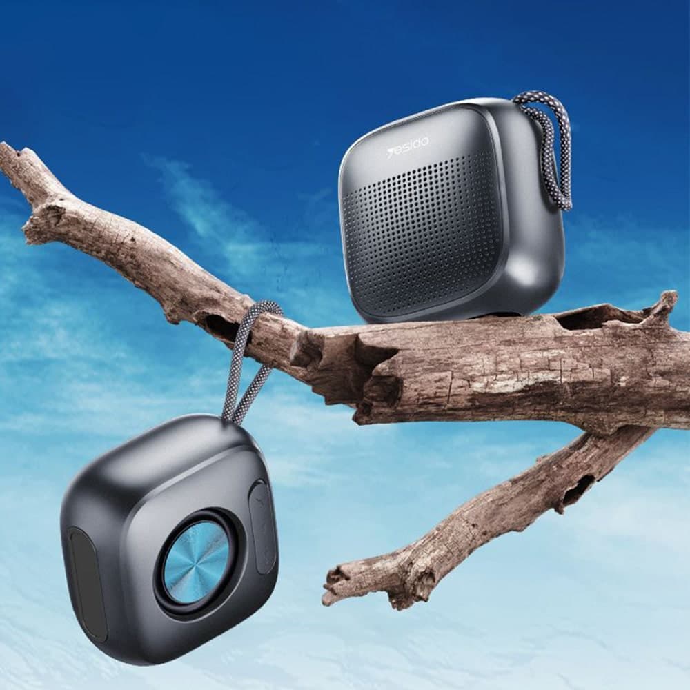 Yesido - Wireless Speaker (ysw24) - Bluetooth 5.3, Mini Design, Waterproof, Lanyard, Tf, Aux, Type-C, 1000mah - Black 2