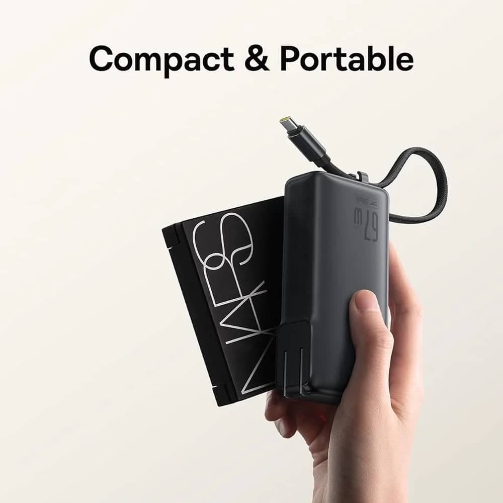 Baseus - Power Bank Nomos Nt11 Omni (p10078807123-00) - With Usb-C Cable, 10000mah, 67w, Digital Display - Cosmic Black 5